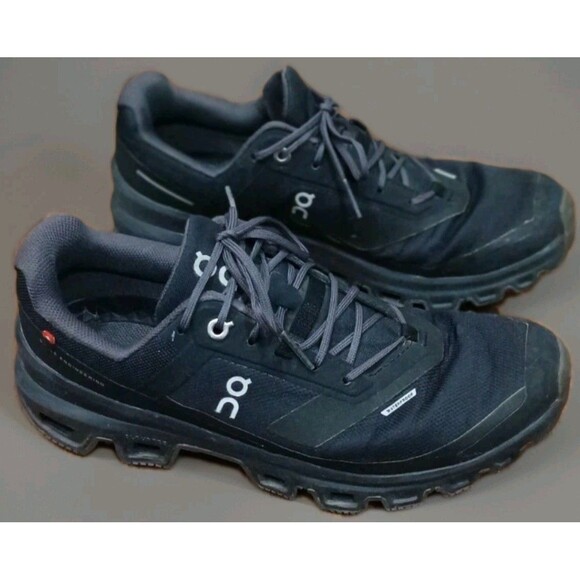 On Running Women’s Cloud Waterproof Sneakers Black Size 7.5 Athletic Shoes - Picture 2 of 15